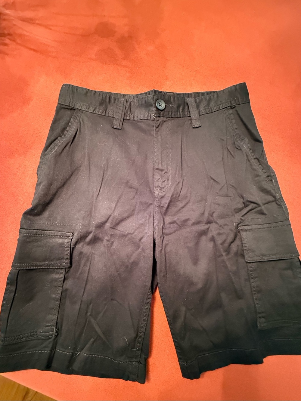 Men's Black Cargo Shorts with Utility Pockets